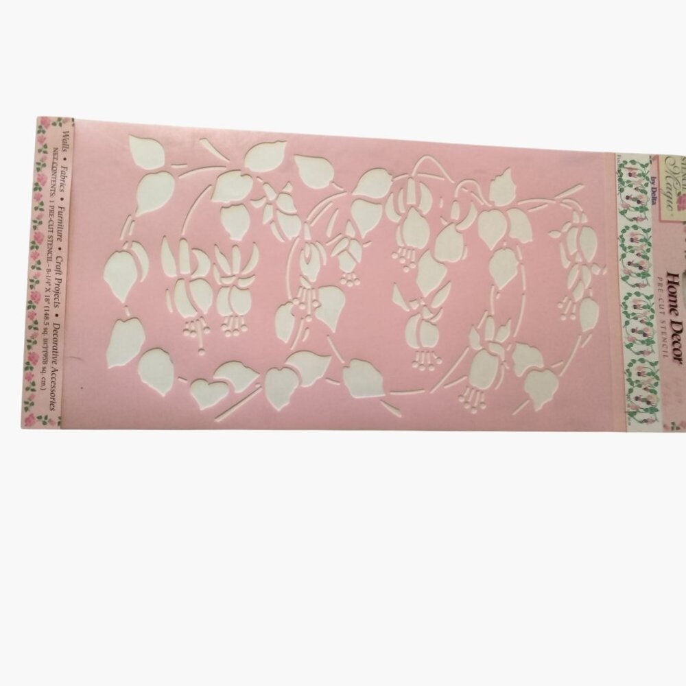 Delta Stencil Magic Fuchsia Border Pre Cut Floral